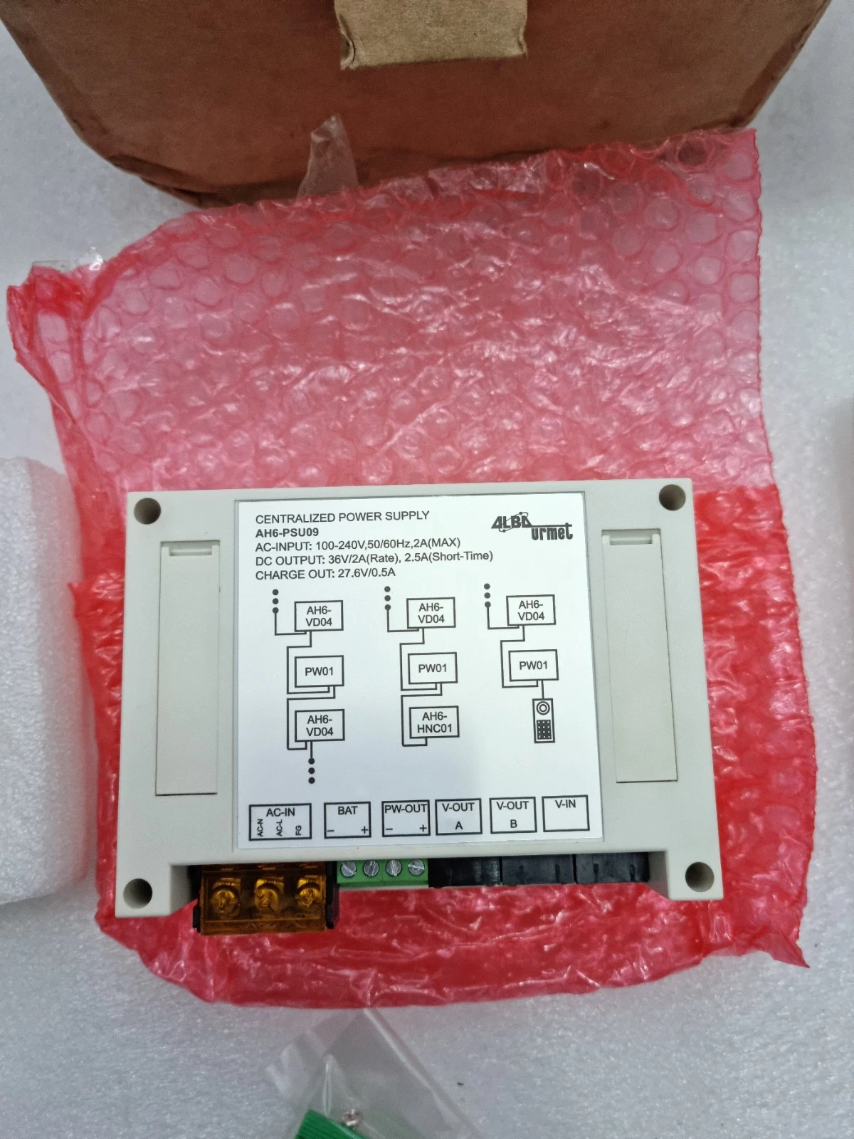 ALBA URMET AH6-PSU09 CENTRALIZED POWER SUPPLY INPUT-100-240VAC OUTPUT-36VDC/2A